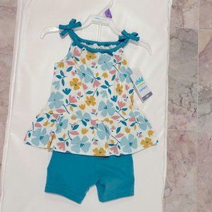 NWT Carter’s flower tank and short set!